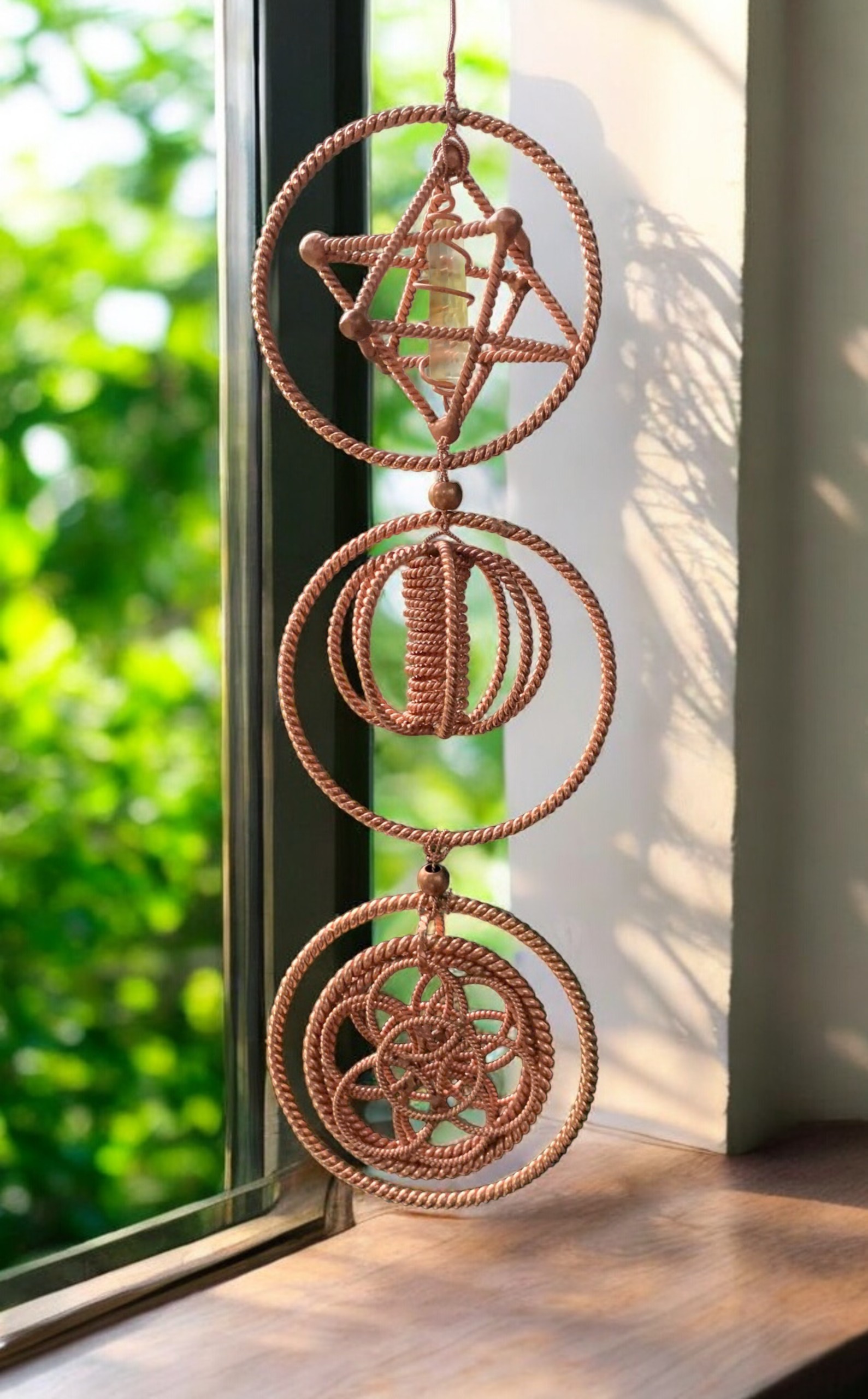 Handmade Brass Tensor Energy Bell with 4 Frequency Combination