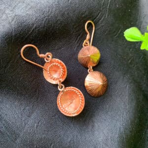 Double Cone Copper Tensor Earrings – 432 MHz & 177 MHz Frequencies