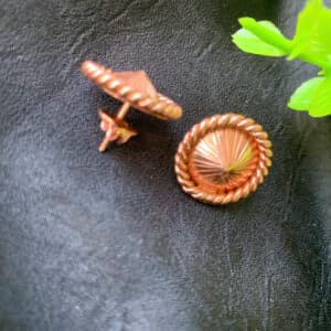 Single Cone Copper Tensor Stud Earrings