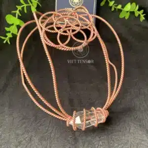 Copper Tensor Headband with Dual-Ended Quartz Crystal – Meditation Support
