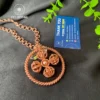 Copper Tensor Pendant | Double Vajra Sacred Geometry Necklace | 144MHz 432Hz Tuning