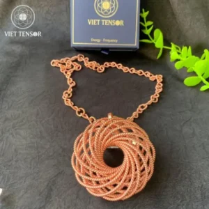 Copper Torus Tensor Pendant – 528Hz Miracle Tone, DNA Repair, Heart Chakra Necklace