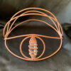 Handcrafted Pure Copper Meditation Crown with White Quartz Crystal - Third Eye Headpiece
